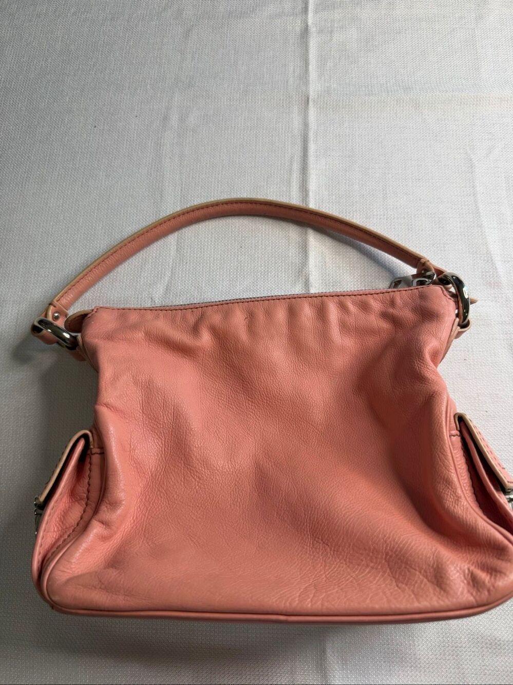 Marc Jacobs Blake Blush Pink Y2K Leather Multi Pocket Hobo Purse Handbag - Picture 13 of 16